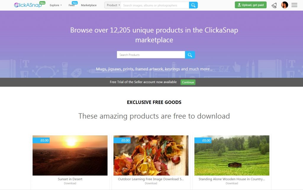 clickasnap marketplace