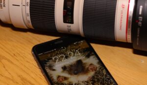 time using an iphone and a lens