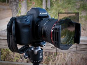 Neutral density filter on canon camera